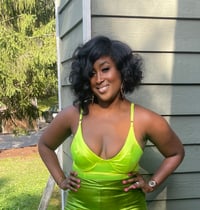 Satin Neon Green Bodysuit 