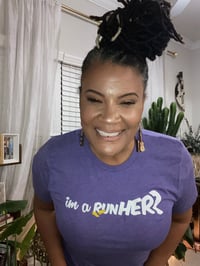 Image 2 of I'm a runHER purple tee