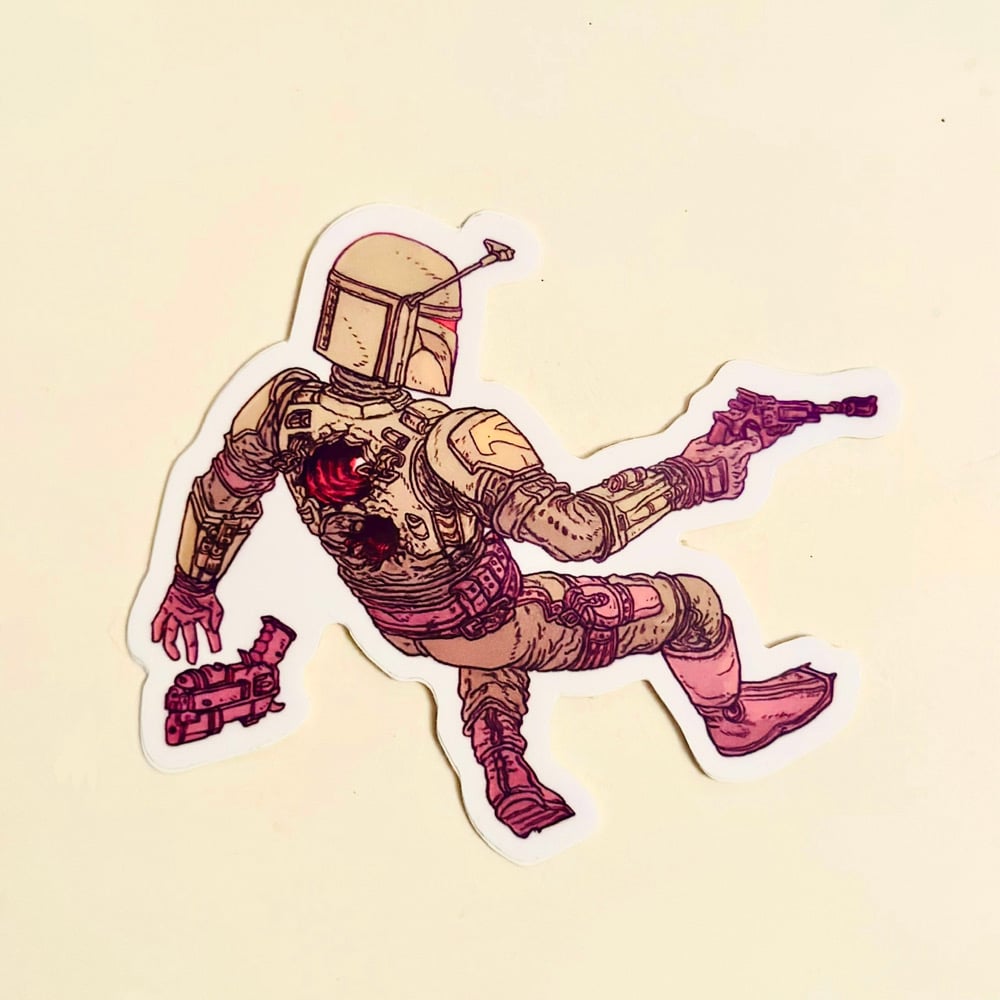 Chest Hole Mando Sticker (left his beskar in the laundry)