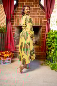 Image 3 of Leaf Printed Maxi Dress