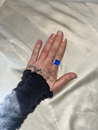 Image 1 of Blue Square Ring Size 6