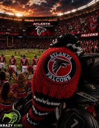 Image 4 of Atlanta Falcons football custom Golf Club Cover hand knit logo NFL fan  gift