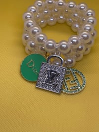 Image 6 of Stackable Pearl Bracelets with Designer-Inspired Charms