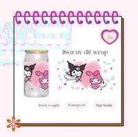 Kuromi X Melody UV DTF Cup wrap