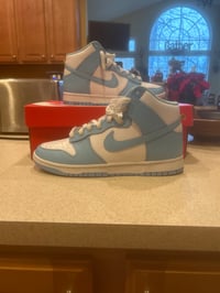 blue chill nike dunks size 10