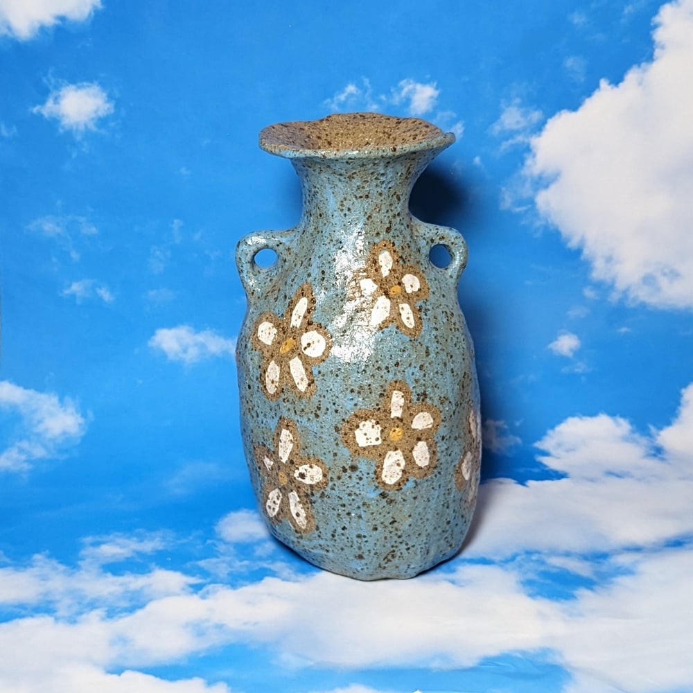 Image of XL blue daisy vase