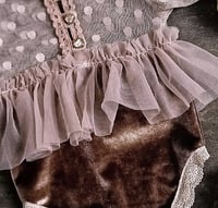 Image 2 of Newborn photo session body-dress| Bessie | brown