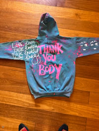 Image 7 of Tie Dye Hoodie Blue with Multiple Colours and Designs (M)
