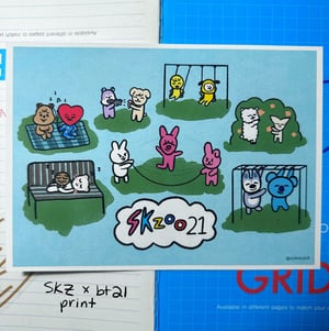 Skzoo21 at the Park - BT21 x Skzoo Print