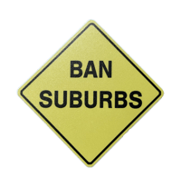 Ban Suburbs Sticker