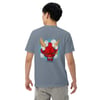 Demon design by Mike Mitchell. Unisex garment-dyed heavyweight t-shirt