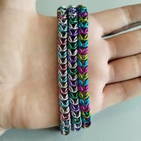 Image 2 of Pastel Box Weave Bracelet