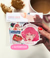 COFFEELOVER Sticker Set – Vinyl Sticker mit holographischer Glitzerfolie