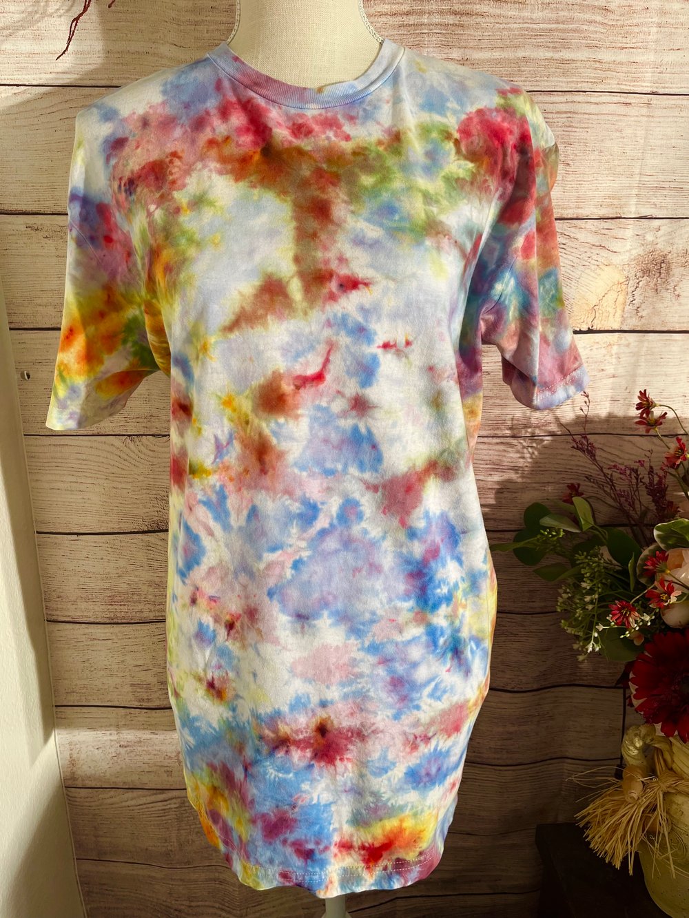 Image of Color Blast Ice Tie Dye Tee Size Medium