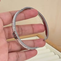 Image 2 of CC Silver color Clip Clasp Bracelet 17cm