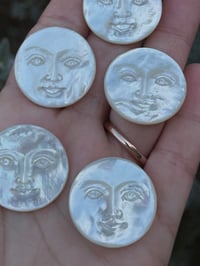 Image 4 of Made to order Diamond cheek Moon face pendant