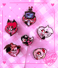 Season 2 Hazbin Hotel Chibi Heart Enamel Pins