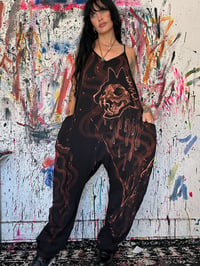 Image 3 of “WILD CHILD” BLEACH PAINTED BAGGY ROMPER LARGE