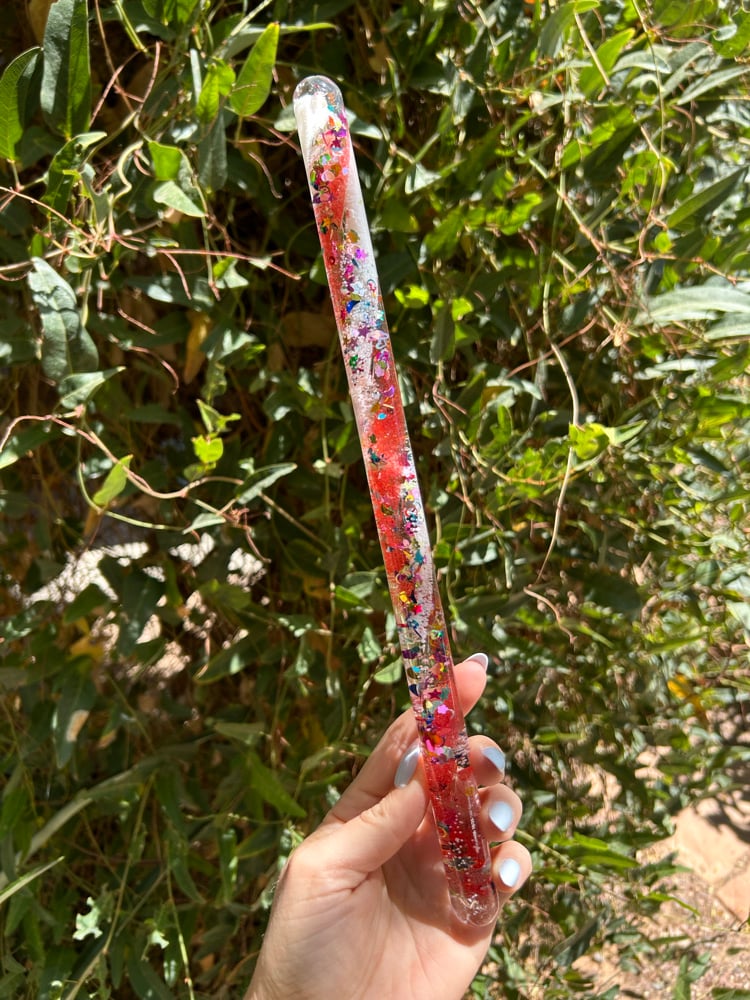 Image of Red and White Spiral Jumbo Wand