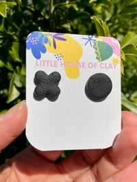 Image 1 of KISS ME STUDS - Black 