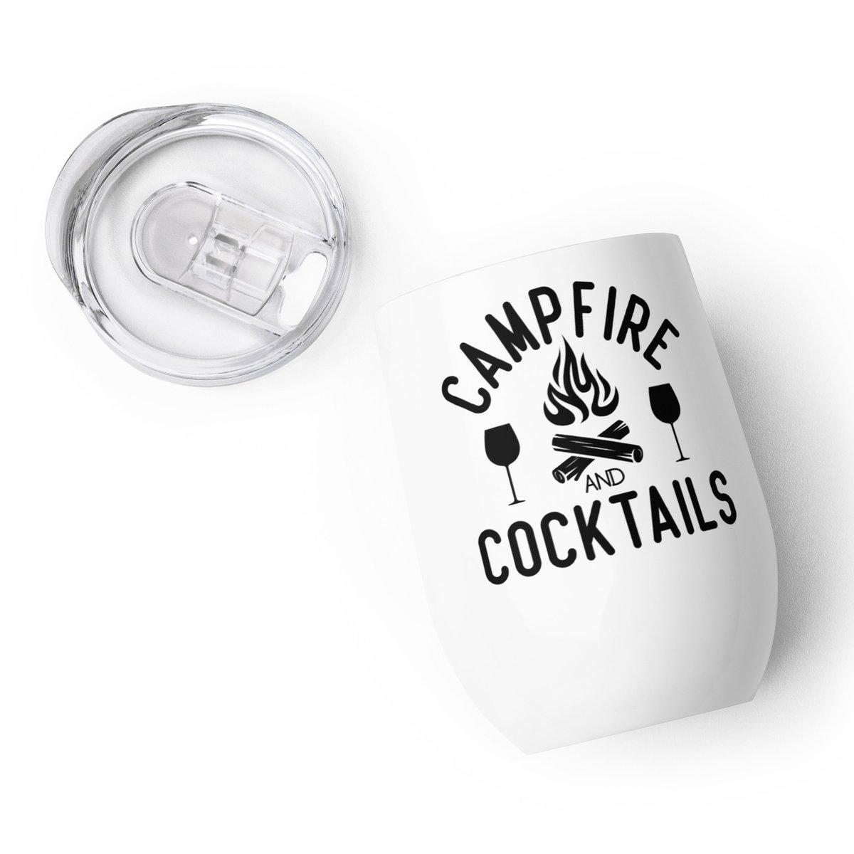 Image of Campfire & Cocktails Wine Tumbler