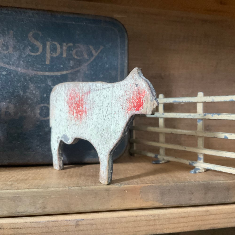 Image of Milkmaid,Cow,Fence & Tin