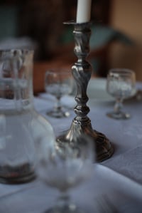 Image 2 of Kerzenständer, einflammig, Zinn, neobarock