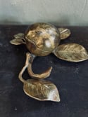 Poire d'or en bronze massif, petit coffre, baguier d'époque Art Nouveau 1900