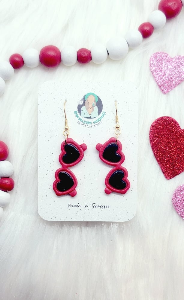 Image of Heart Sunglasses Dangles 