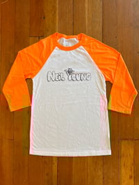 Image 1 of Neil Young Baseball Shirt Orange (Sz XS-XL)