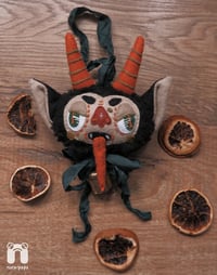 Image 1 of Krampus Textile Ornament | Handmade | Black