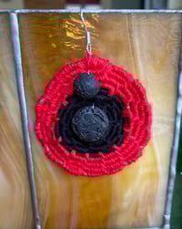 Image 4 of Handmade Bohemian Earrings Poppy Lava
