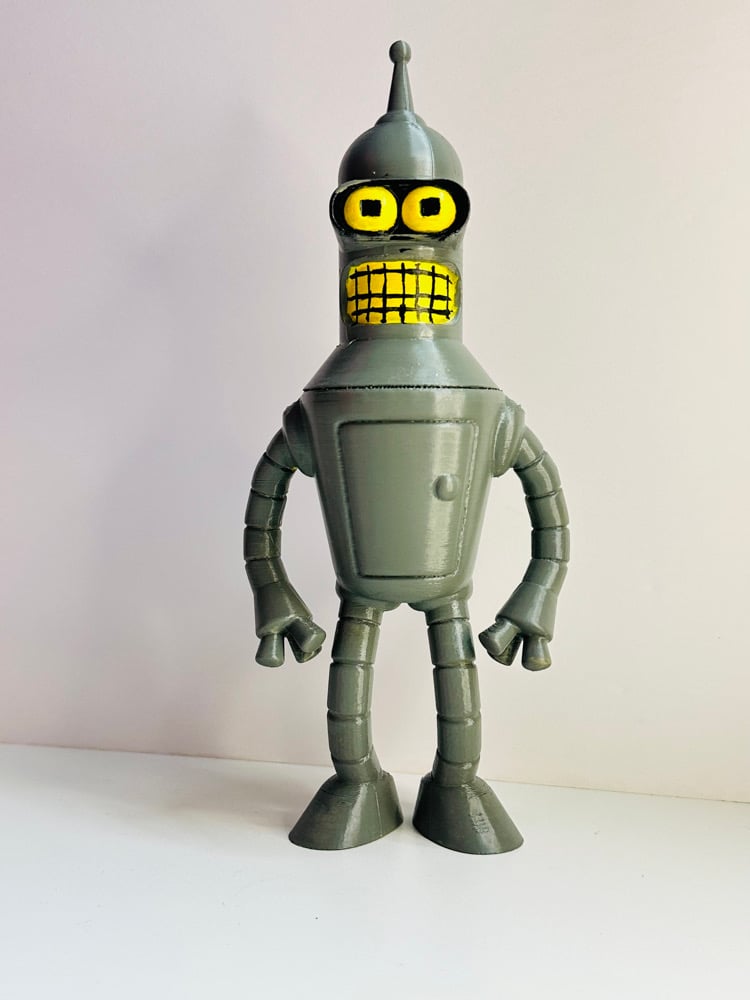 Image of Hand Painted Cartoon-Inspired Figurine -3D Printed