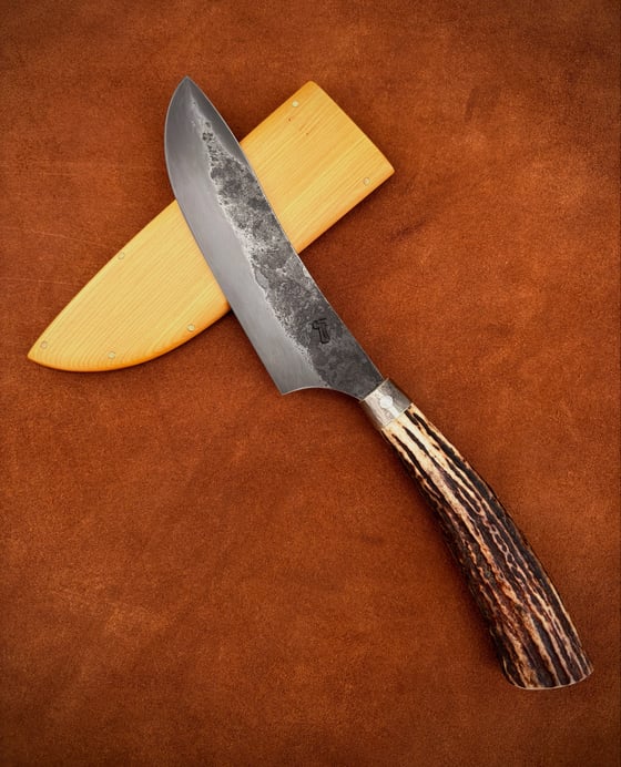 Image of Carbon steel skinning/hunting knife