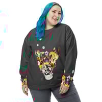 Image 2 of Frankenflower - All Over Print -  Unisex Pullover Sweatshirt - Charcoal Gray
