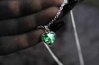Image 2 of Dead Good Beetle wing tiny heart necklace