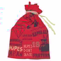 Image 1 of Kollage Tie String Beanie (Red)