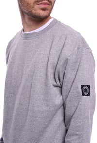 Image 2 of Sambrook Crew neck jumper in Grey Marl/ Black SMALL AND 2XL ONLY