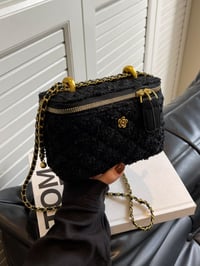 Image 1 of Tweed Crossbody Bag with Chain Strap