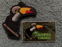 Image 1 of Too Tactical Toucan Patch & Sticker Combo