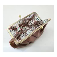 Image 2 of Cognac Pleated Leather Clutch
