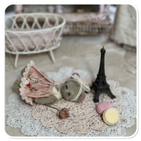 Image 4 of Petal a very sweet little beige teddy bear wearing a pretty pink dress