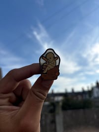 Image 4 of BB Death Stranding Stain Glass Enamel Pin