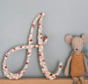 Lettre 30 en bois et en fleurs séchées personnalisable