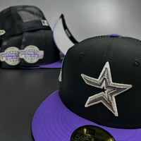Image 1 of New Era 59Fifty “Still Swang’n”  Black Trucker Mesh