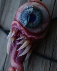 Image 8 of Twisted tongue pendant, OOAK Green Glow