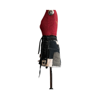 Image 3 of Deconstructed Patchwork Denim Mini Skirt – Upcycled