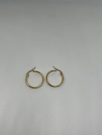 18k plated hoop