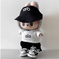 Image 2 of 15 17cm For Labubu Doll Badminton Sports Flat Hat Pants Clothes Sweater Pleated Skirt Outfit Clothin
