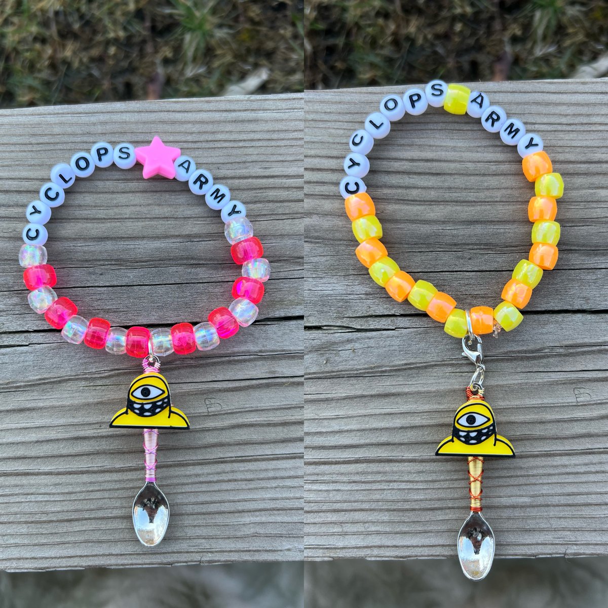 Set of GLOW in the Dark Kandi Beaded Bracelets You - Depop